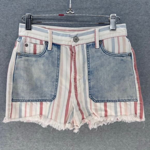American Eagle Outfitters Pants - American Eagle Women’s sz 0 Red White & Blue American Flag Denim Cutoff Shorts